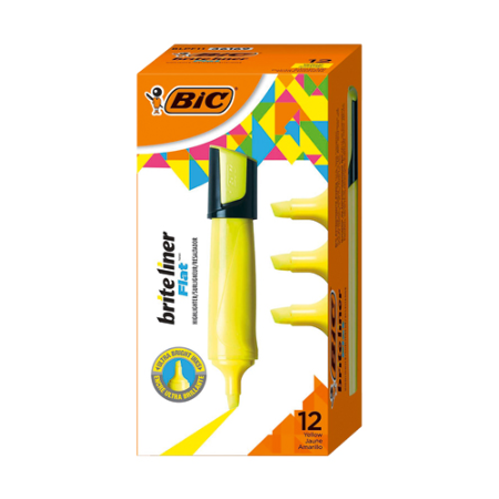 Bic flat highlighter žuti